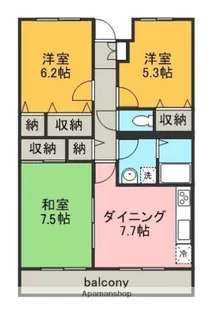 コルティーレ桜堤【1階】の間取り