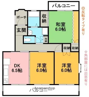 コンフォートヒルB棟【3階】の間取り