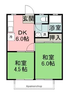 グランディハイツ【A201号室】の間取り