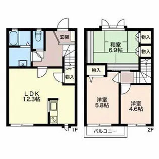 フレグランスTSUCHIYA【B103号室】の間取り