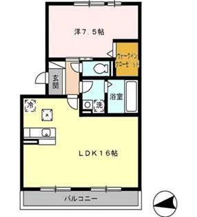 ニューリーブス桜竹【1階】の間取り
