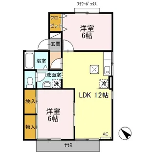 セジュール函南【2階】の間取り