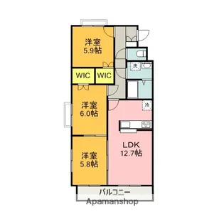 ル ボナール【2階】の間取り