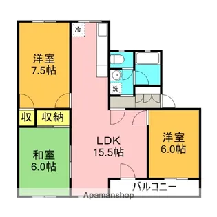 メゾンスズキ【3階】の間取り