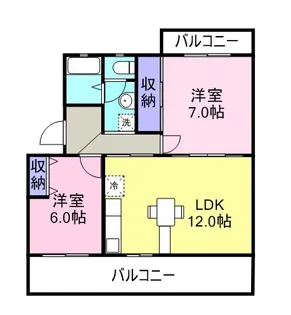カターラ三清【103号室】の間取り