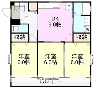 ロイヤルパレス杉山【1階】の間取り