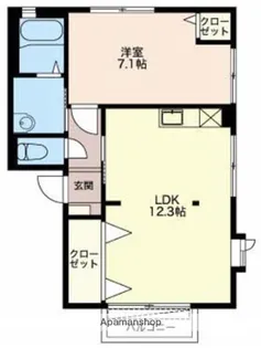 アベニュー加茂【1階】の間取り
