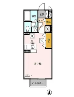 クレ ドゥ リュヌ【1階】の間取り