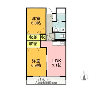 ジェンティーレ【4階】の間取り