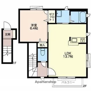 オーチャードリゾート【2階】の間取り