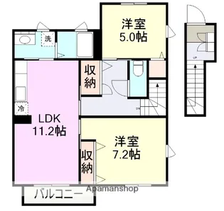 イーストヒル【2階】の間取り