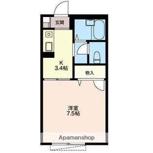 リヴェール壱番館【1階】の間取り