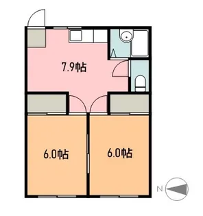 カーサオオバ【103号室】の間取り