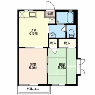 フローラカワグチ【201号室】の間取り