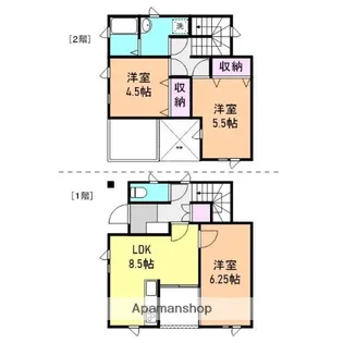 静岡県沼津市今沢34-4【テラスハウス】の間取り