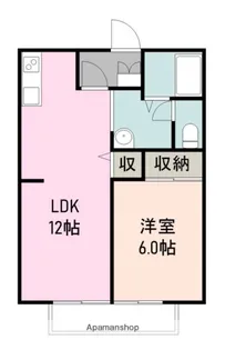 ファミール下加茂Ⅱ【1階】の間取り