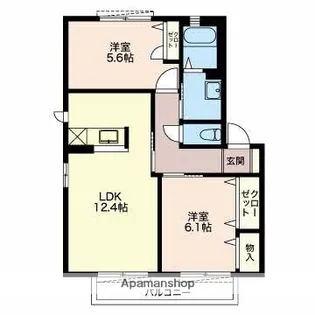 カメリア・コート【2階】の間取り