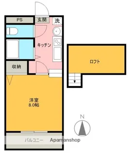 ロイヤルキャビンゆたか【1階】の間取り