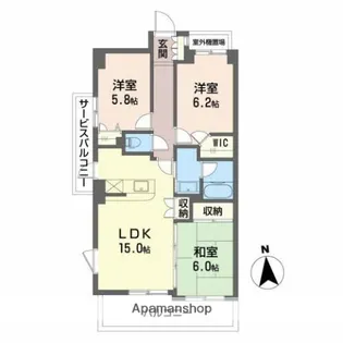ベルクリア【5階】の間取り
