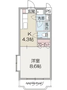 ジュネスⅡ【1階】の間取り