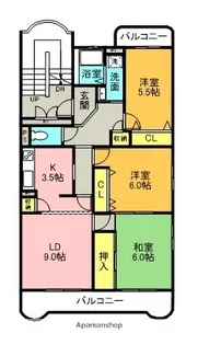 ガーデンパレス【3階】の間取り