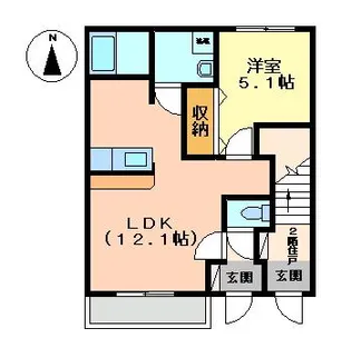 シャンテール【1階】の間取り
