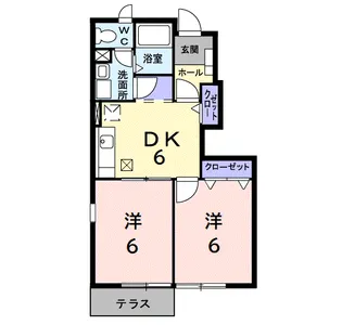 サンフラワー岩波【1階】の間取り