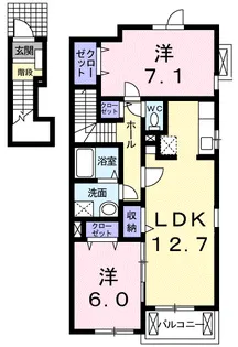 HAPPY DREAM 長泉B【2階】の間取り