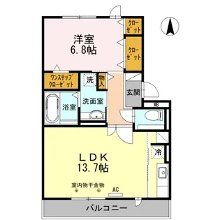 グランシエル【2階】の間取り