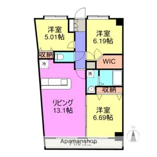 ベルシャトー【1階】の間取り