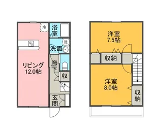 ルシエルK【1階】の間取り