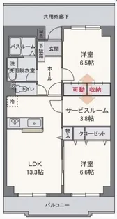 サンセール【3階】の間取り
