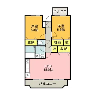 アウローラ桜堤【4階】の間取り