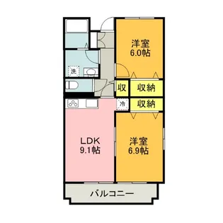 アルストロメリア【2階】の間取り