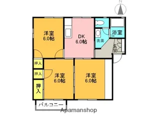 フレグランス富沢【1階】の間取り