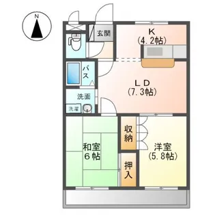 グレース南A【2階】の間取り