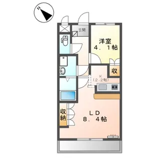 サンプレス岩波【1階】の間取り