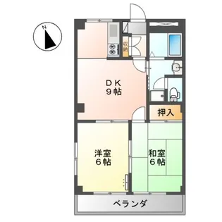パレス野添【2階】の間取り