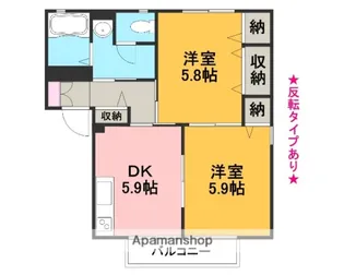 グリーンウッド【1階】の間取り