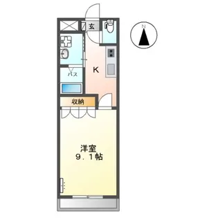 メルローズ香貫【102号室】の間取り