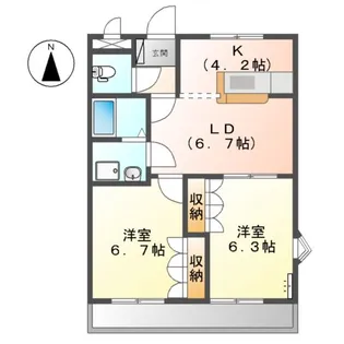 シャルム藤【2階】の間取り
