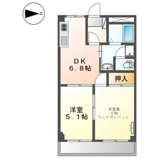 ラック坂本【2階】の間取り