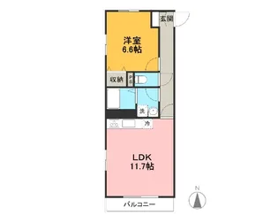 プランドール【4階】の間取り