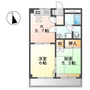 パレス野添Ⅱ【1階】の間取り