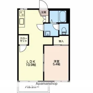 ファミール幸D【1階】の間取り