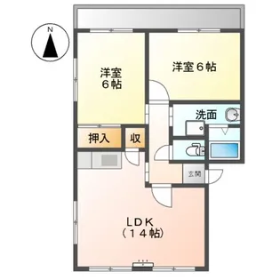 グリーンハイム千草【3階】の間取り
