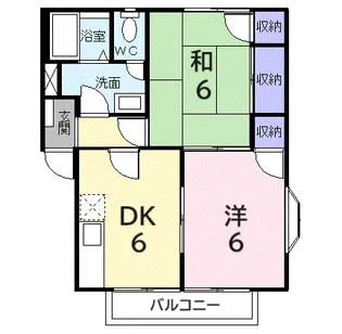 サンライズK’S【2階】の間取り