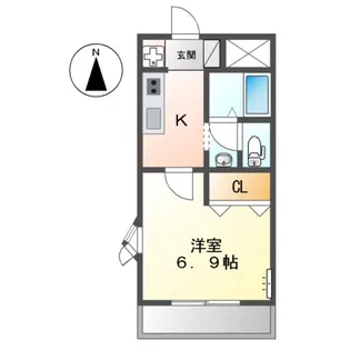 1Kの間取り画像