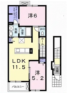 モンテアレ【2階】の間取り