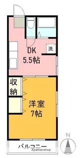 テジマ第一フラッツ【1階】の間取り